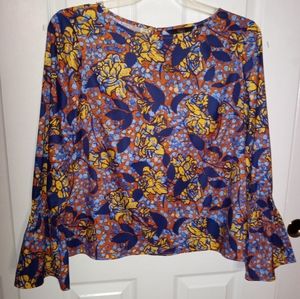 Women's boho 70's inspired blouse size 10  by G.I.L.I.